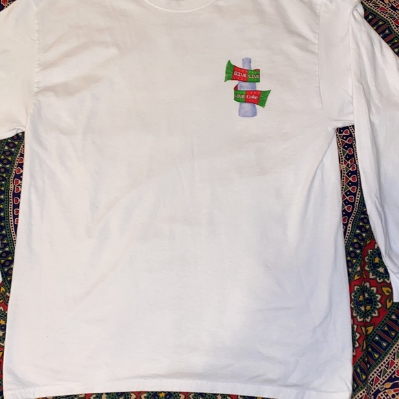 VTG double sided Coca-Cola Polar Bear Holiday long sleeve T-shirt. Size L - Picture 5 of 9